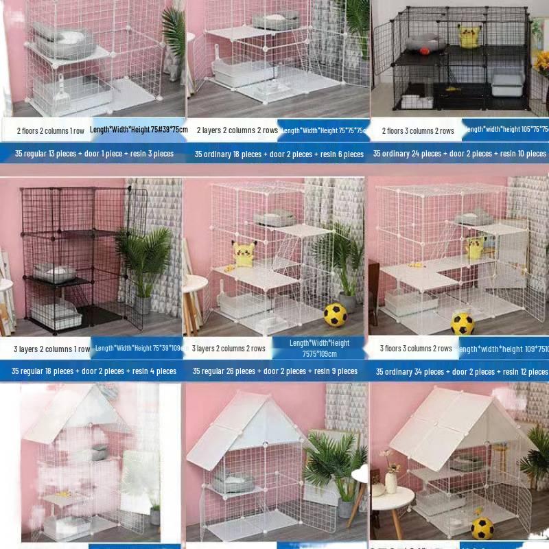 Modular Pet Fence: DIY Resin Panels & Iron Mesh for Custom Cat or Dog Cages
