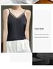 Silk Satin Women's Sleeveless V-Neck Mesh Spliced Camisole Vest - 2026 Spring/Summer Collection