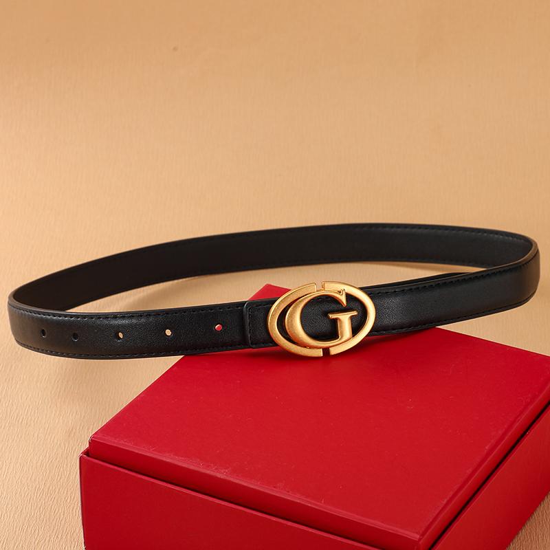 New Classic Thin 2.5cm Belt Luxury Designer High Quality Buckle Genuine Leather Women s Belt Fashion Fine Lady Jeans Belts 95cm
