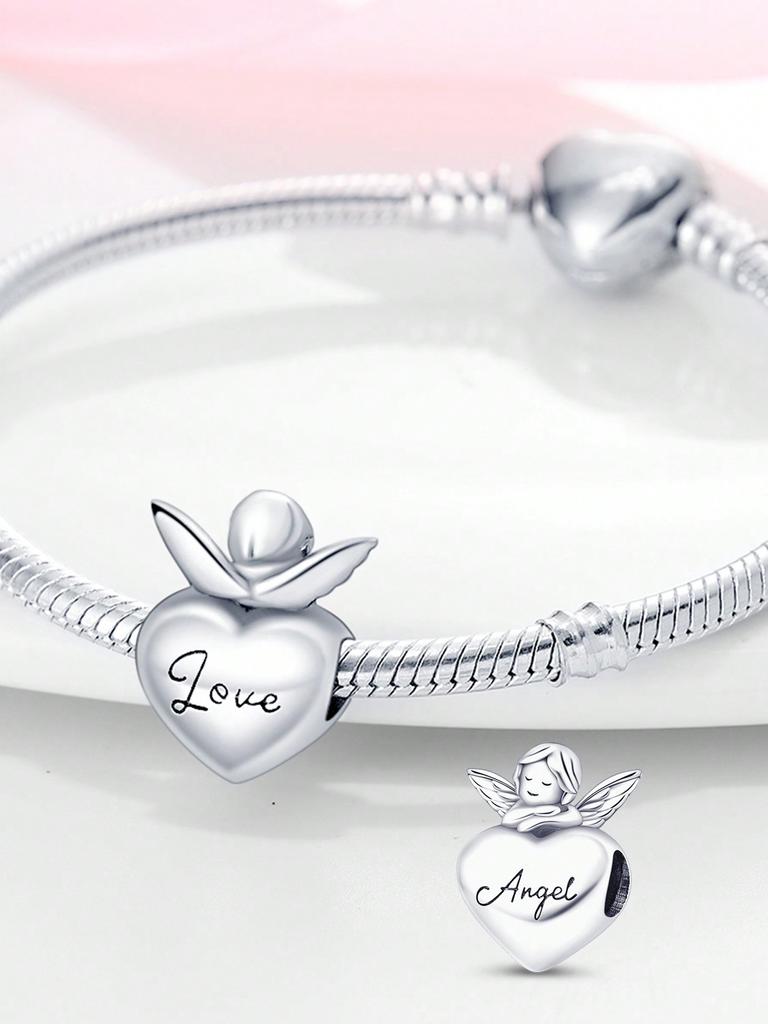 Charms Plata Angel Of Love With Magic Eyes Beads Charm Copper Plated Fit Charms Original Bracelet For Jewelry Making Diy Charm