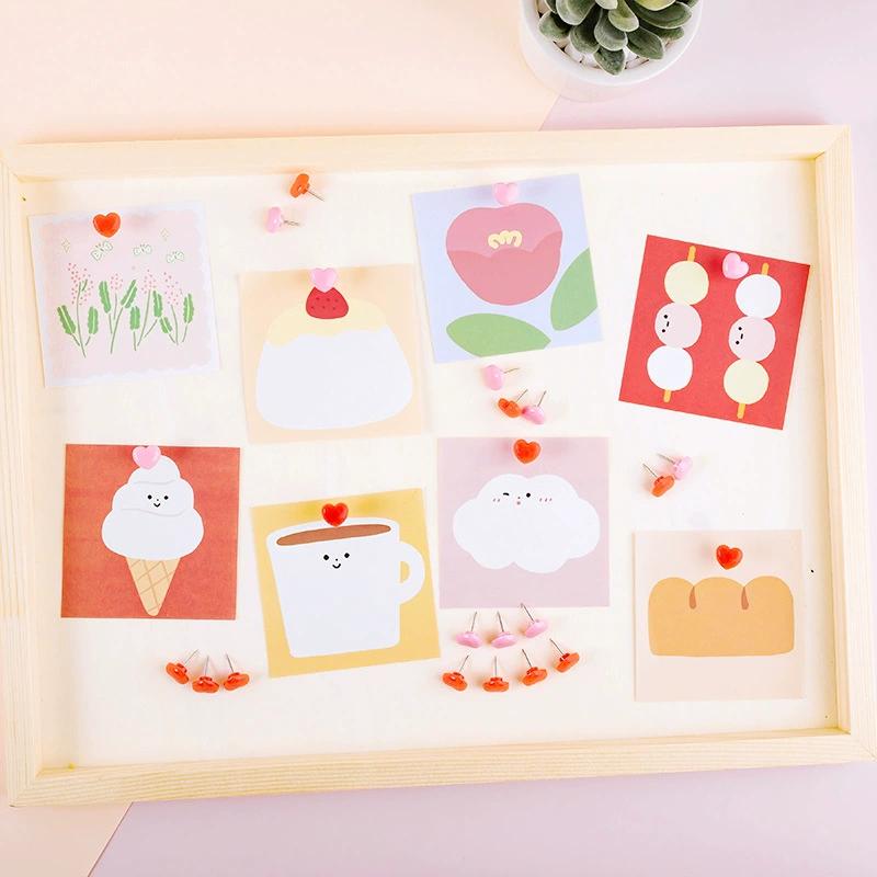 Heart shape 50pcs Plastic Quality Cork Board Safety Colored Push Pins Thumbtack Office School Accessories Supplies