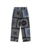 BEYOND CLOSET Bandana Patch Detail String Pants Navy