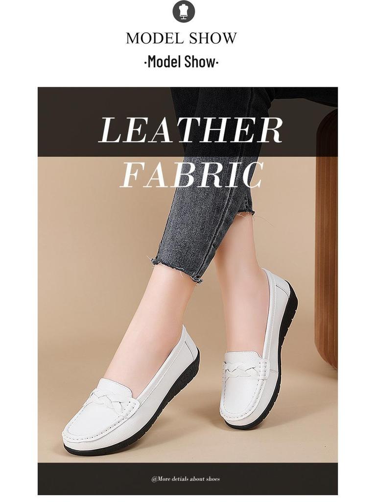 2024 Frühling & Herbst Damen Casual Flache Krankenschwestern-Loafer mit Sehnensohle