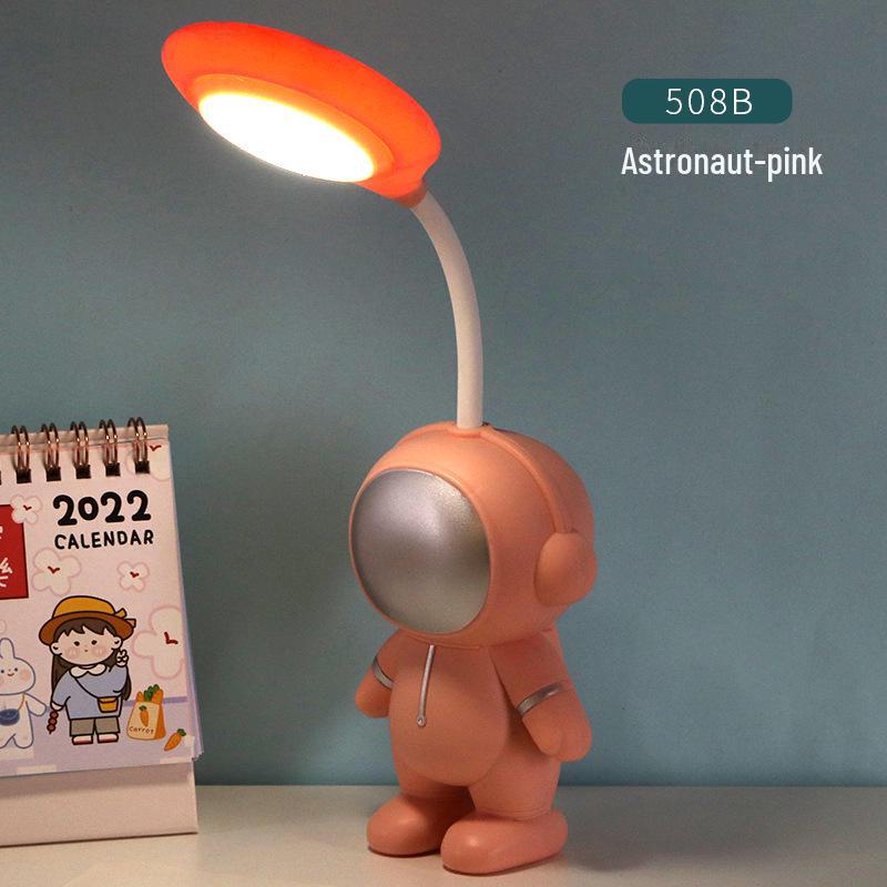 Bear Cartoon Study Lamp: Creative USB-Charged Night Light for Children's Bedroom or Bedside