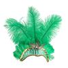 Exquisite Sequin Feather Headband Vintage Masquerade Hair Band  Dance Show