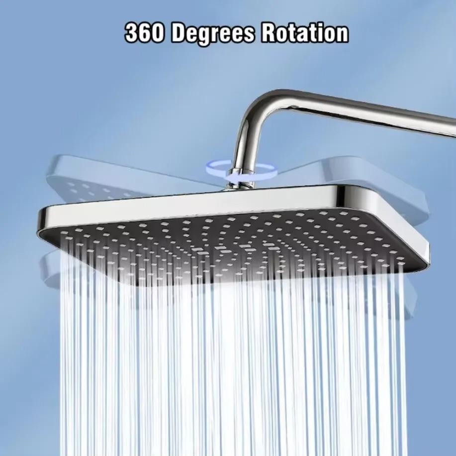 360 ° rotating water-saving shower head top spray pressurized shower head new 14 inch high-pressure shower head high flow