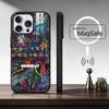 Coque de téléphone cool pour iPhone 17, 16, 15, 14, 13, 12, 11 Plus, Pro, Magnétique pour charge sans fil Magsafe, avec le groupe C-Coldplay