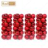 Christmas Tree Balls 3cm 24pcs Multicolor Ornaments Set Shatterproof Baubles Decoration for Xmas Tree Family Party Supplies