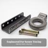 Tow Loop Hitch with Mounting Plate Metal Hardware Wear Resistant