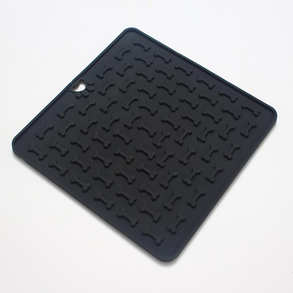Silicone Pet Licking Pad With Suction Square Round Lick Mat Cat Dog Slow Food Bowl Dogs Slow Feeder Pet Supplies