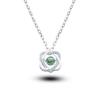0.5ct Moissanite Necklace for Women Sparkling Simulated Diamond Pendant Beating Heart S925 Silver Fine Jewelry Gift