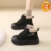 CRLAYDK Women's Ankle Shoes Fur Lined Winter Platform Ankle Boots Outdoor Snow Walking Warm Fashion Short Lace Up Booties