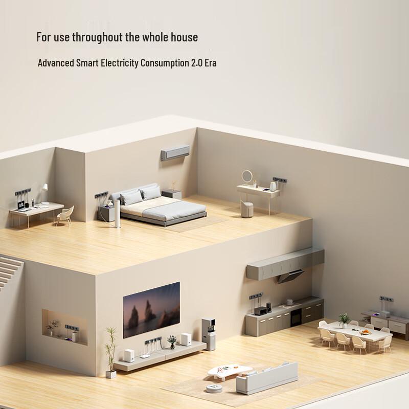 BULL Master Smart Screen Track Power Strip with App Control