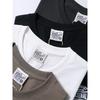 Retro Embroidered Short-Sleeved T-Shirt for Men, Summer Trendy Brand Pure Cotton Base Shirt, Export Men's Clothing, All-Cotton Printed T-Shirt