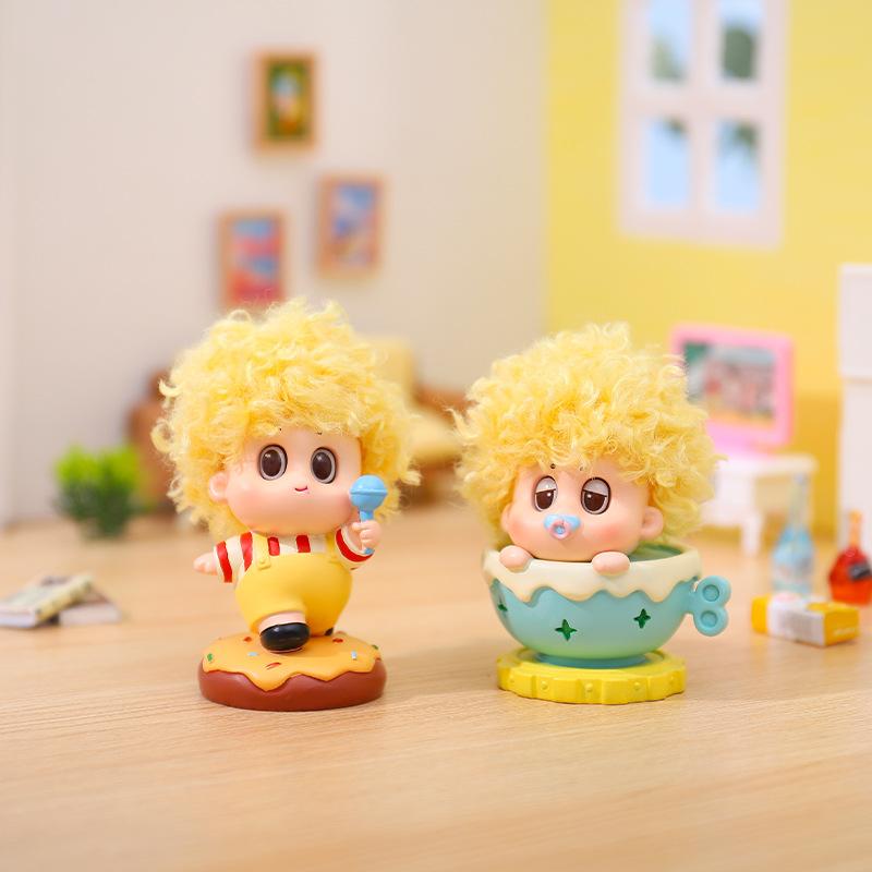 Curly-Haired Baby Series Blind Box Figures Cute Action Figures Collectible Toys For Mystery Box Birthday Gift Home Decorations