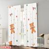 2pcs,2D plane printing Print Curtains Cute Gingerbread Man Durable Polyester (without rod) Versatile All Ldeal for Living Room,