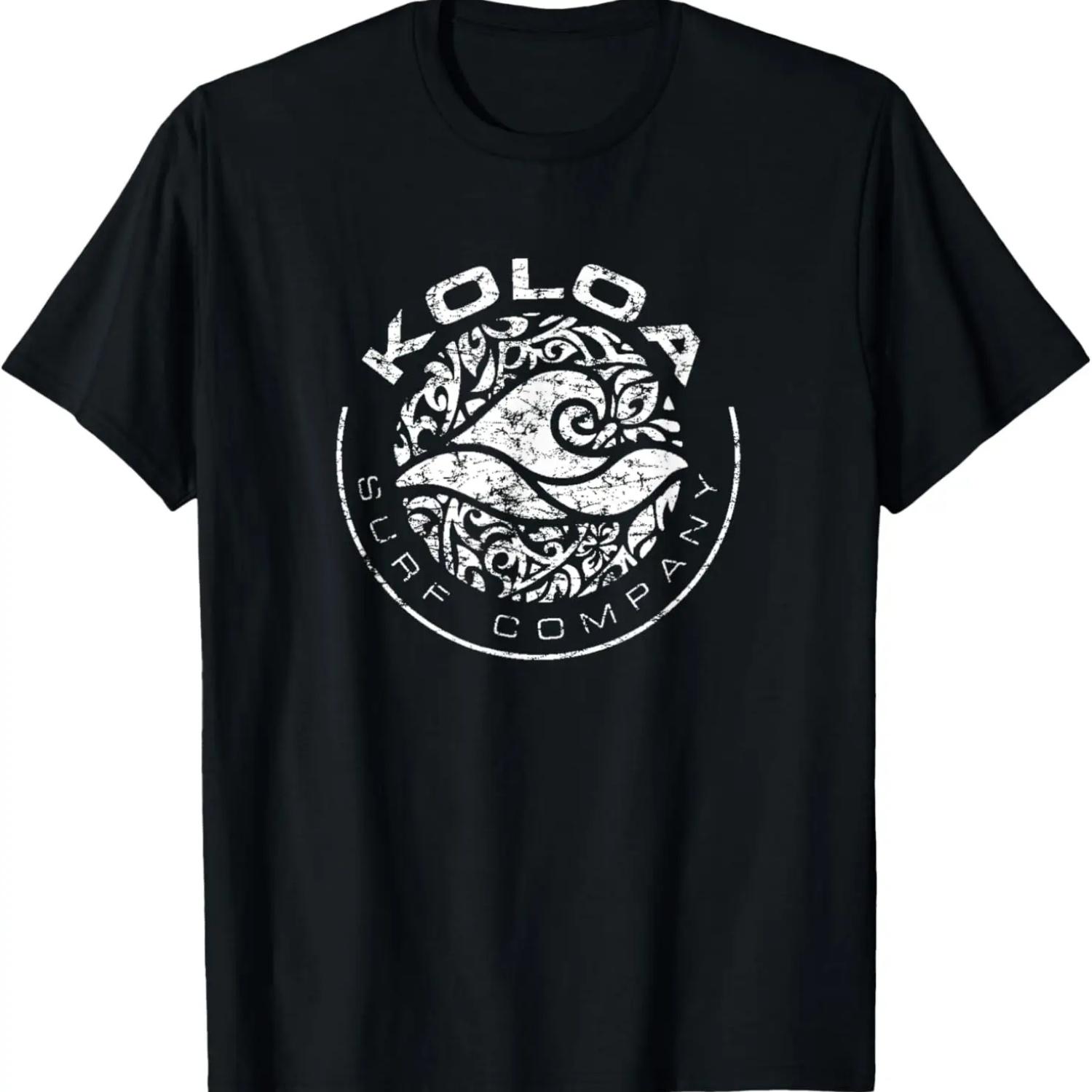 Koloa Surf Vintage Retro Circle Wave Logo Surf Graphic T-Shirt S