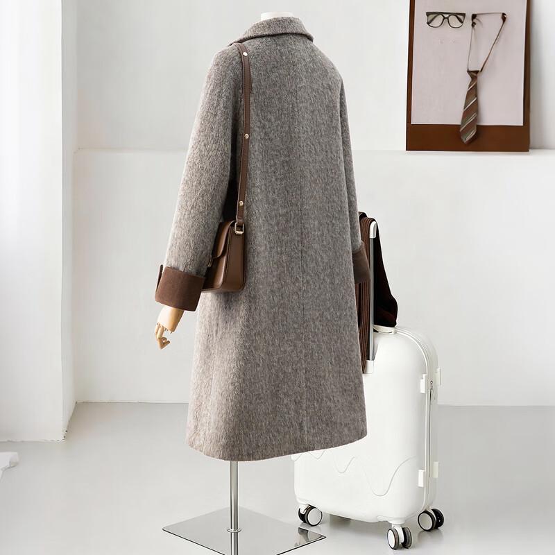 Silbaishe Women's Mid-Length Lapel Cotton Winter Coat