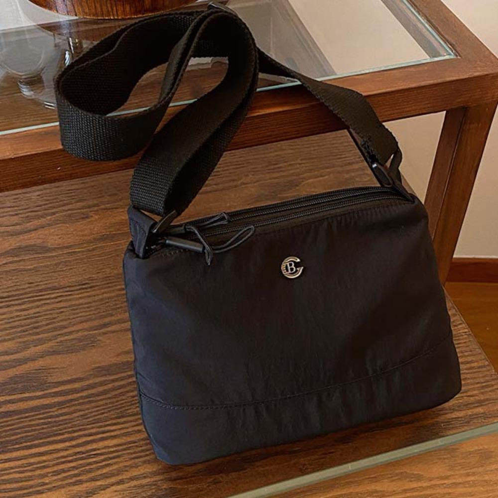Soft Large Capacity Shoulder Bag Japanese Style Casual Sport Pouch Nylon Square Bag  Travel