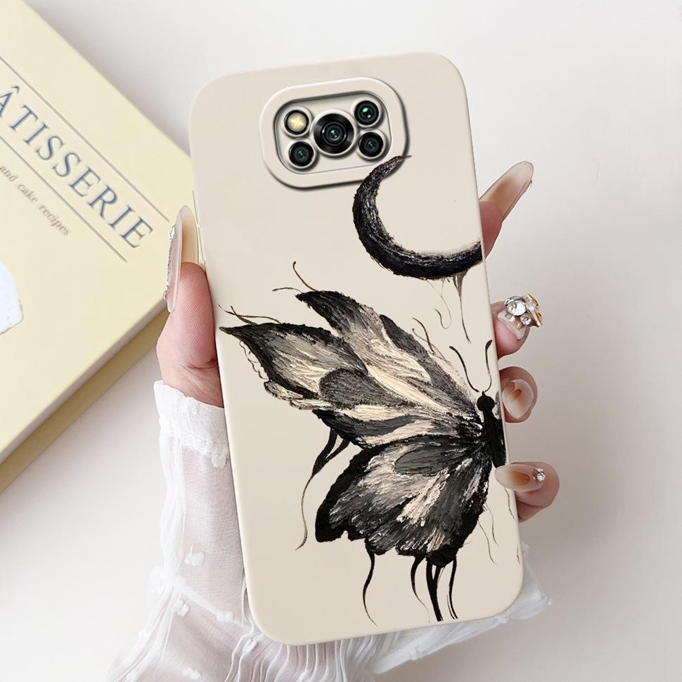 Phone Case For Xiaomi Poco X3 Pro Cases Simple Pattern Shockproof Back Cover Soft TPU For Xiaomi Poco X3 PocoX3 NFC Case Bumper