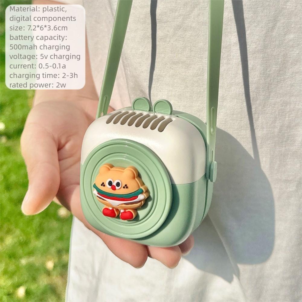 USB Rechargeable Halter Fan Quiet Operation Mini Fan Portable Handheld Fan  Travel Companion
