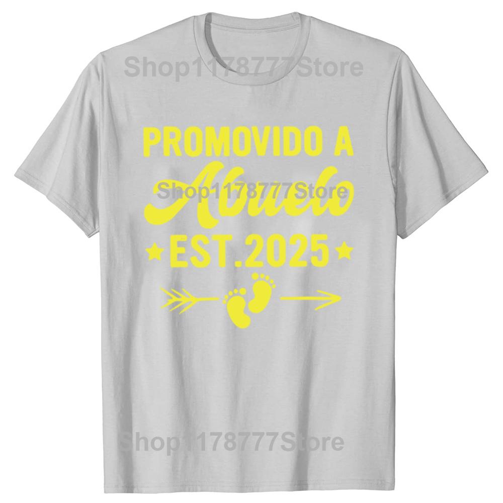 Promoted To Grandfather Spanish Grandpa T Shirts Cotton Birthday Gifts Mens Clothing Fashion Casual Loose Oversized T Shirt