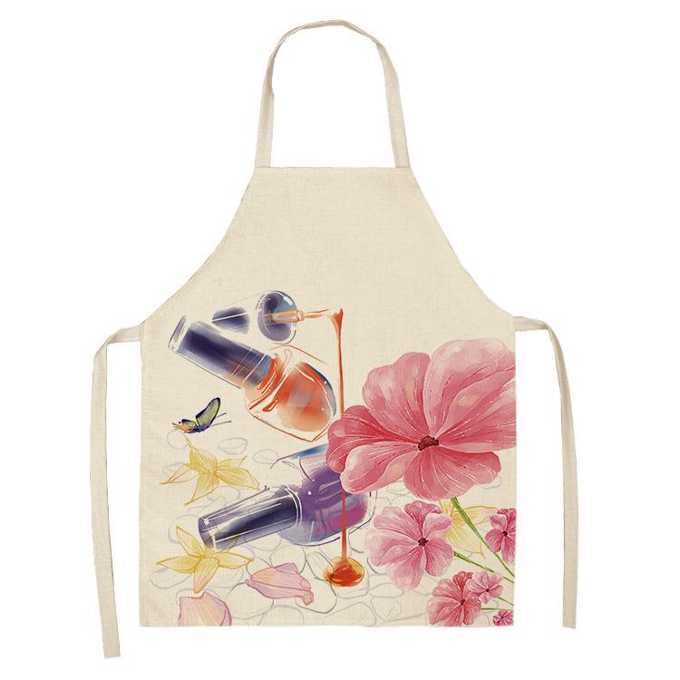Fashion Makeup Apron Lipstick Nail Polish Print, Kitchen Cooking Bib, Multiple Sizes Available