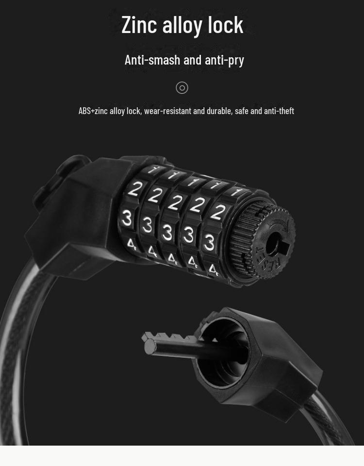 Alloy Chain Bicycle Lock: Anti-Theft Password Lock for Electric, Mountain, and Road Bikes
