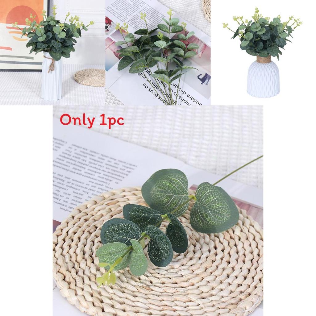 Artificial Eucalyptus Leaf Stem For Wedding Decor Photography Props Home Styling