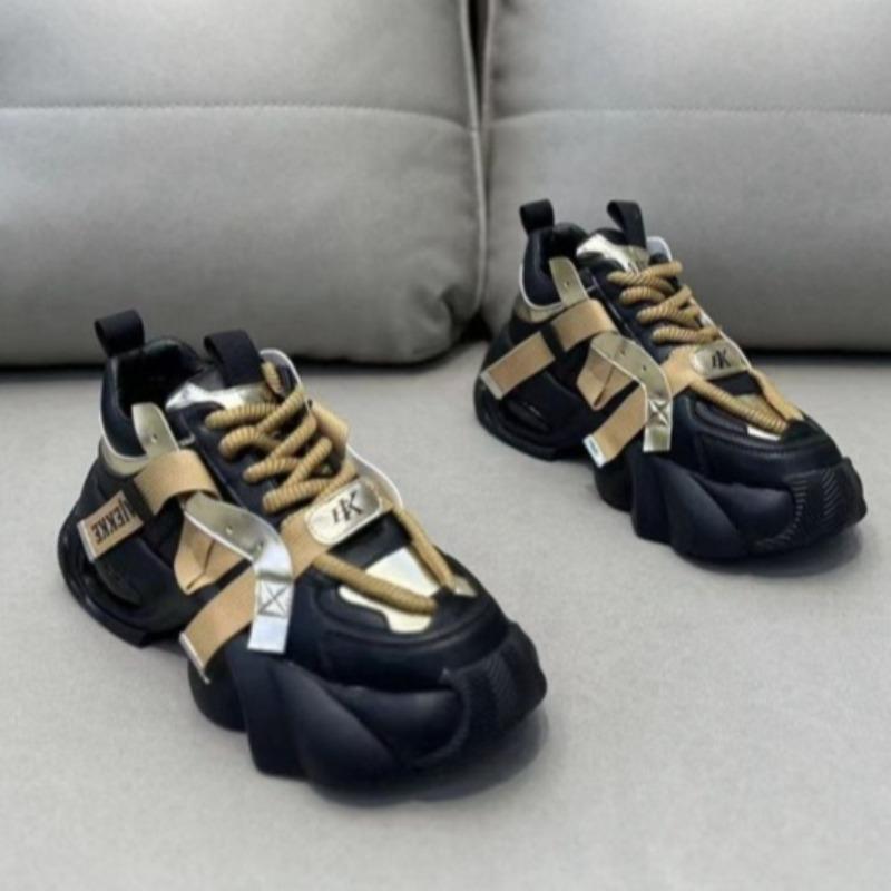 Fashion Sneaker for Mens High-end Casual Fashion Low-top Sports Running Shoes Thick-soled Heightening Trendy Men's Shoes Tenis Masculino