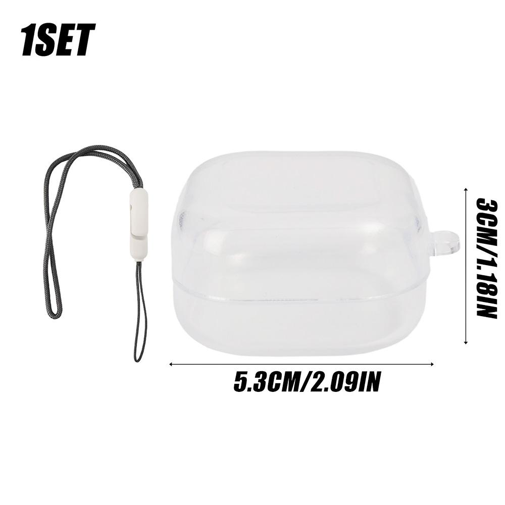 Transparent Earphone Case for Samsung Galaxy Buds 4/4 Pro TPU Cover with Keychain for Galaxy Buds 4 Case with Anti-loss Strap