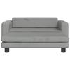 vidaXL Lit pour chien avec extension gris clair 100x50x30 cm velours