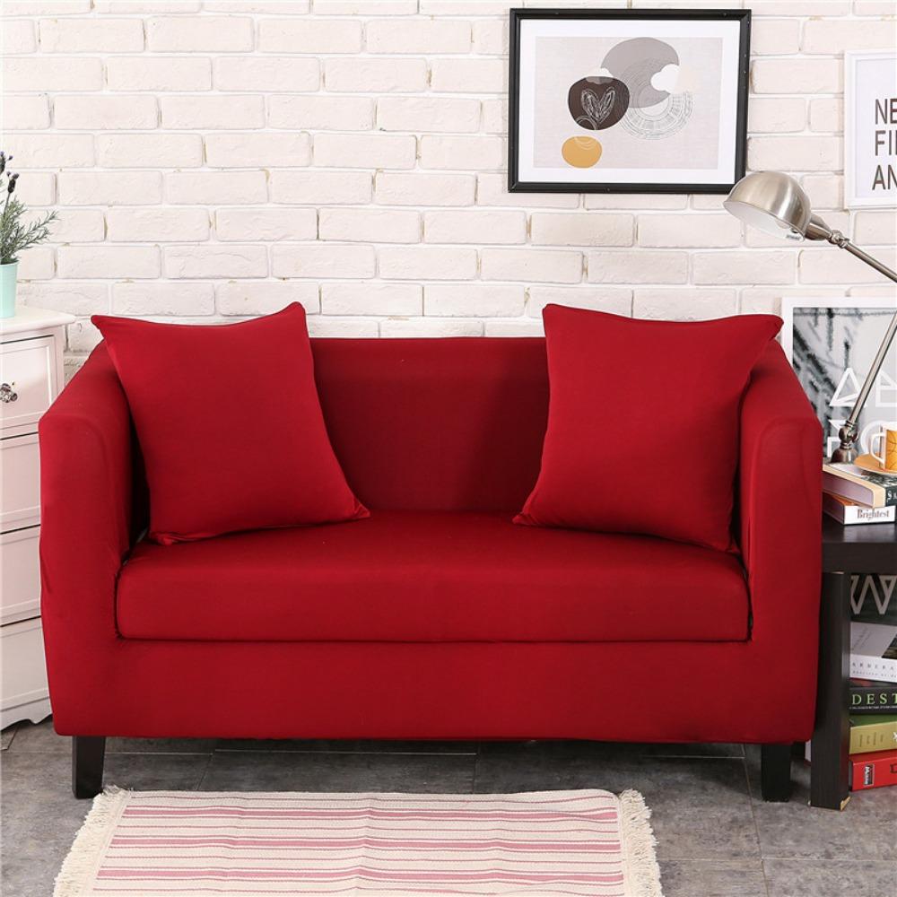Stretch Elastic Sofa Cover Full Coverage Slipcovers Pure Color Cushion Protector for All Seasons Universal Fit