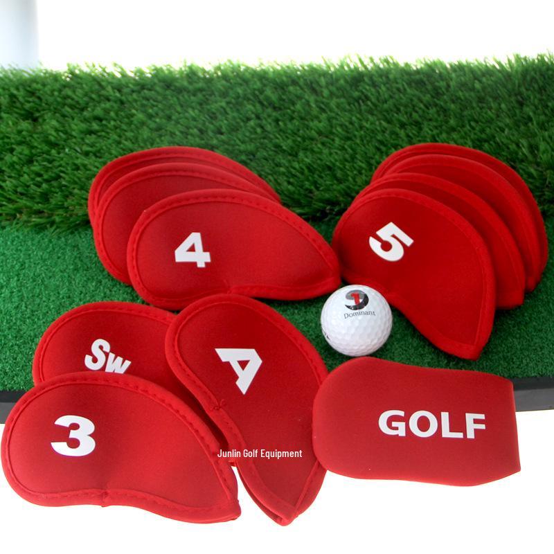 Golf Iron Headcover Set - 11-Piece Numbered Protective Covers for Clubs