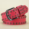 1pc Men's Retro Alloy Needle Buckle Women's Belt Round Rivet Belt Punk Hip Hop Rock Jeans Belt PU Leather Belt For Men and Women