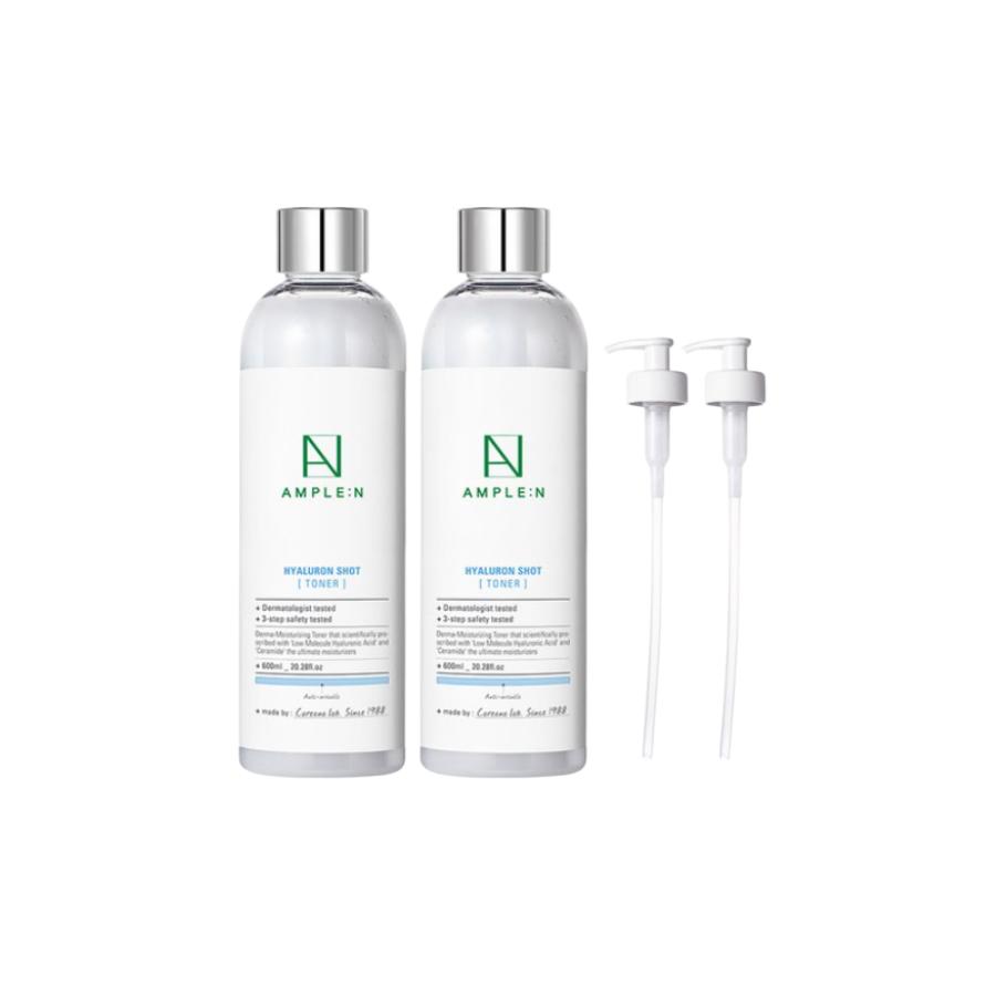 

ОБЕСПЕЧЕННЫЙ:Тонер N Hyaluronic Shot большой емкости 600 мл x 2 + дозатор тонера, 1 набор