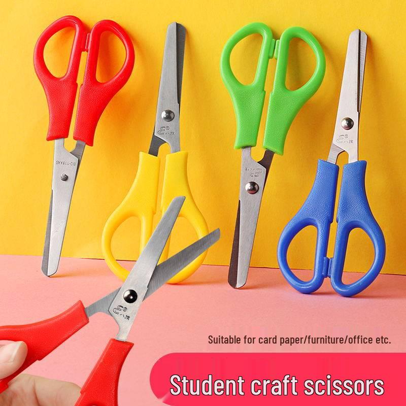 Children's 1.5MM Thick Paper Cutting Scissors for Students and Crafts