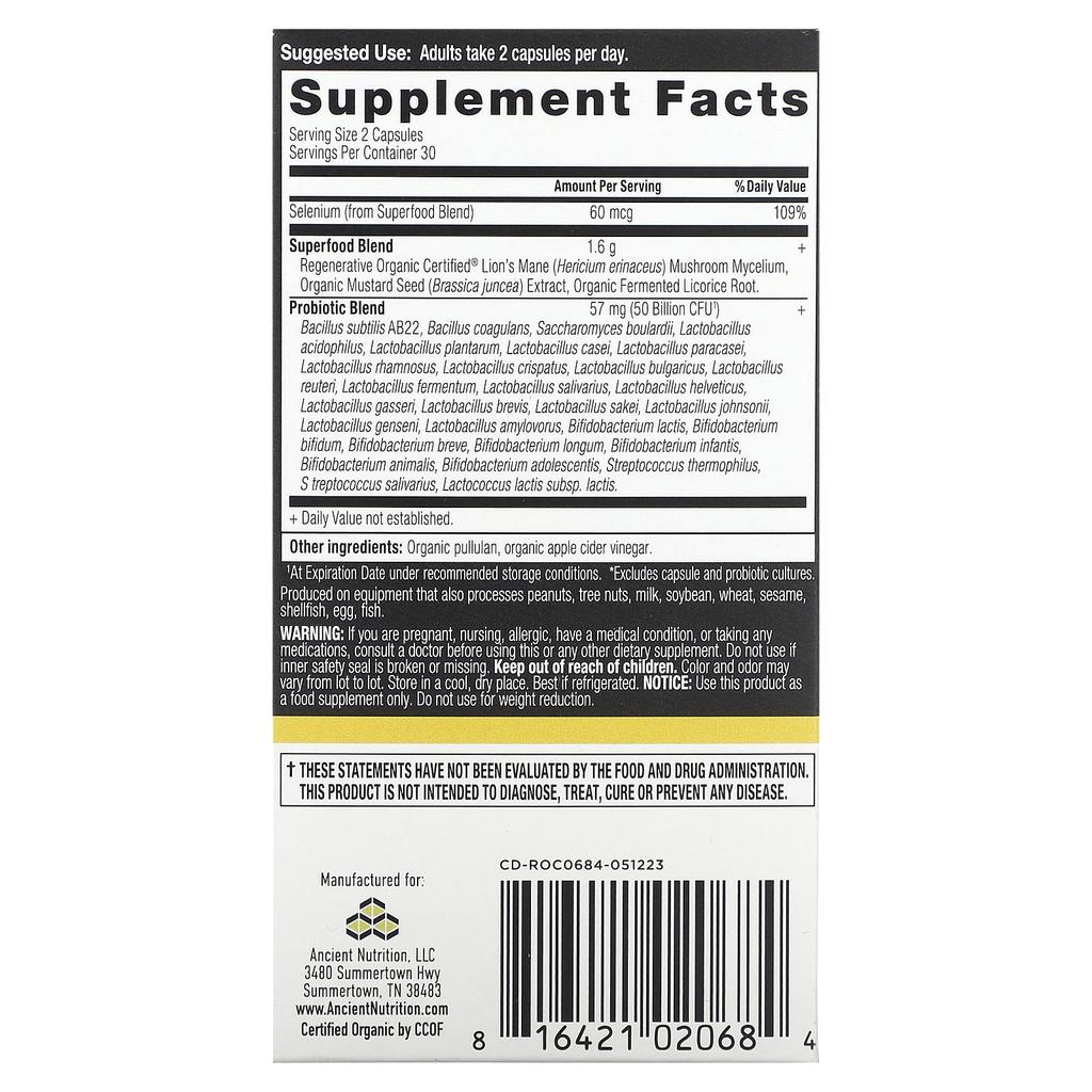 Gut Recovery Probiotics, 25 Billion Cfu, 60 Capsules