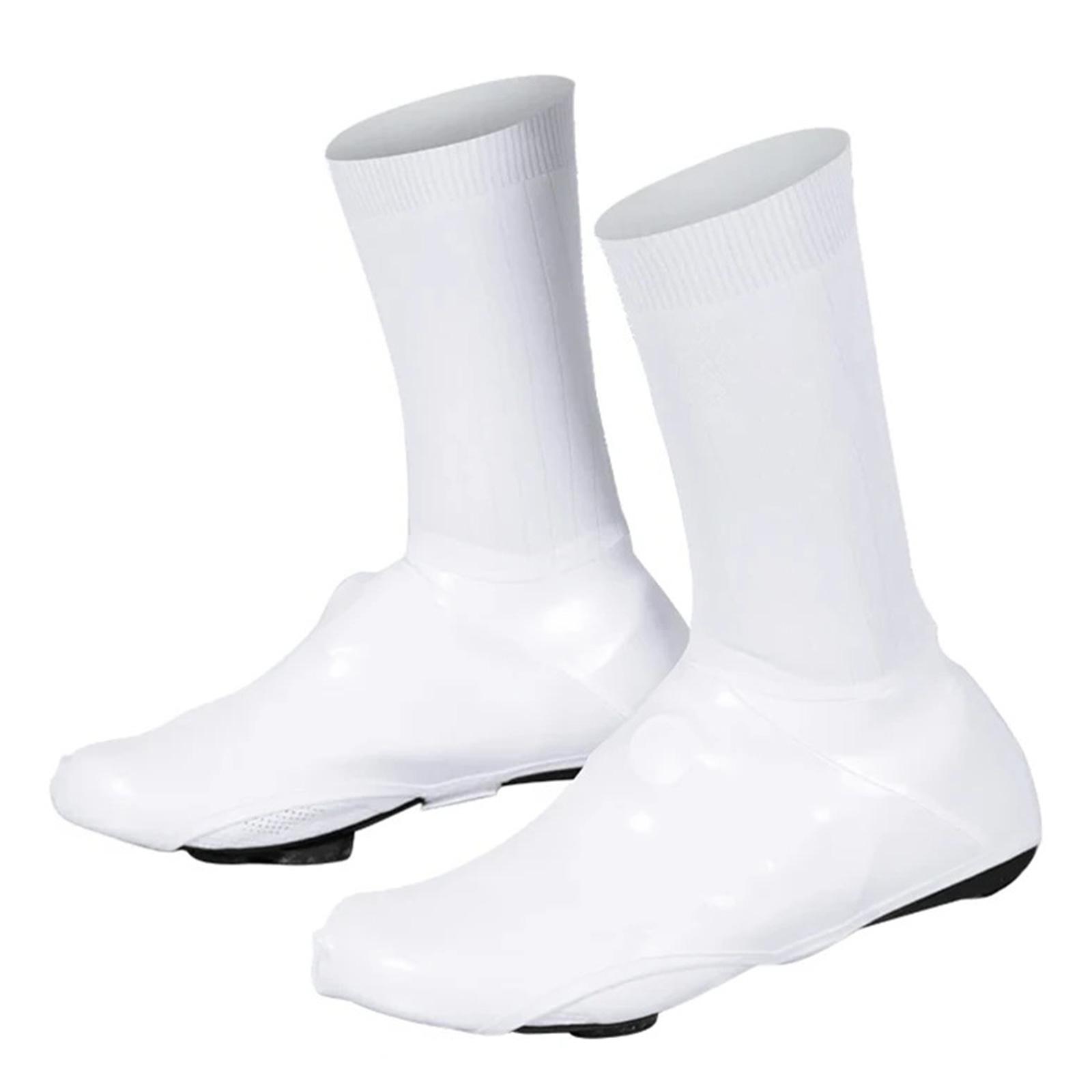 

Водонепроницаемые зимние теплые термобахилы для велообуви, полные велобахилы для мужчин и женщин, для шоссейного и горного велосипеда белый