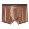 Men's Summer Thin Silk Satin Breathable Quick Dry No Trace Invisible Flat Angle Underwear