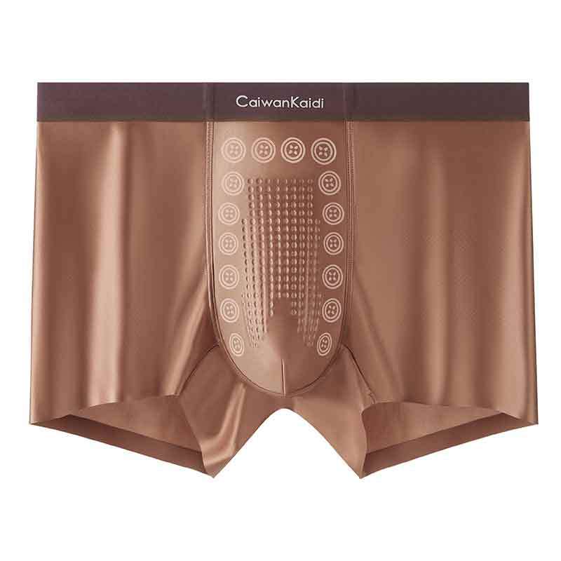 Men's Summer Thin Silk Satin Breathable Quick Dry No Trace Invisible Flat Angle Underwear