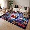 Music Guitar Theme Soft Crystal Velvet Rug Custom Name & Text Print Non Slip Floor Rug for Bedroom Living Room