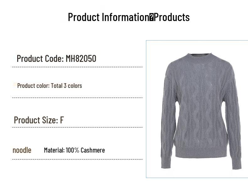 G·TENNA MH82050 Women's Crewneck Cashmere Sweater