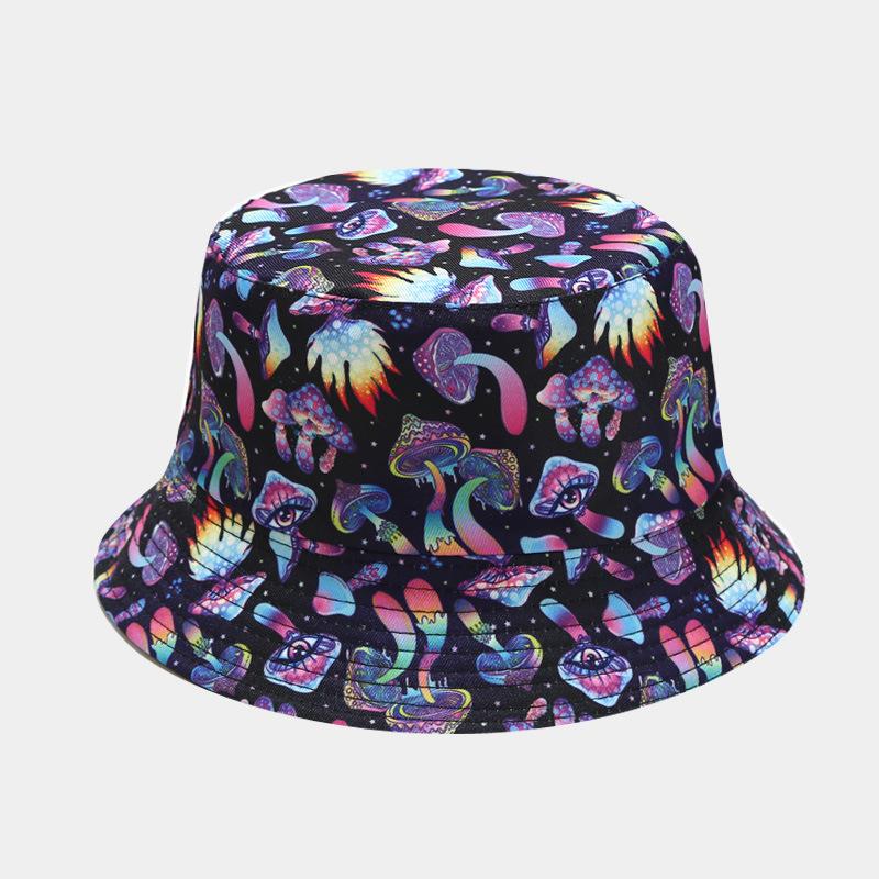 Colorful Print Bucket Hat Panama For Women And Men Outdoor Sunshade Fisherman Caps Summer Travel Beach Bob Foldable Basin Cap