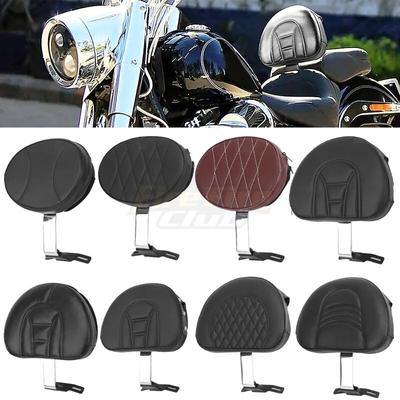 Oparcie motocykla Chromowana, regulowana wtyczka Poduszka siedzenia kierowcy dla Harley Fatboy Heritage Softail Deluxe Fat Boy