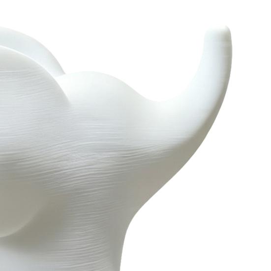 Cute Small Elephant Figurine 3D Printed Elephant Statue Minimalist Abstract Animal Sculpture for Living Room Bedroom Bookshelf Office Table Decor