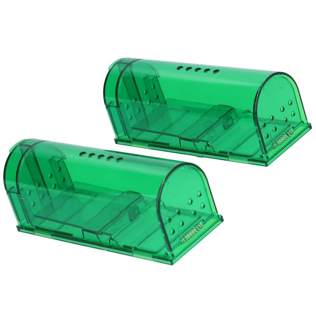 2Pcs Waterproof Mouse Trap Cage Automatic Plastic Mouse Catcher for Home Restaurant