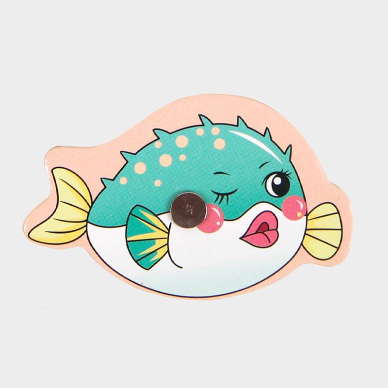 Wooden Magnetic Fishing Toys for Baby Cartoon Marine Life Cognition Fish Games Education Parent-Child Interactive