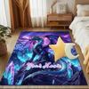 1PC Custom Name Purple Dragon Fantasy Theme Floor Mat Ideal for Living Room, Game Rooms, Office, Bedroom, Office Floor Mat , Floor Mats for Home