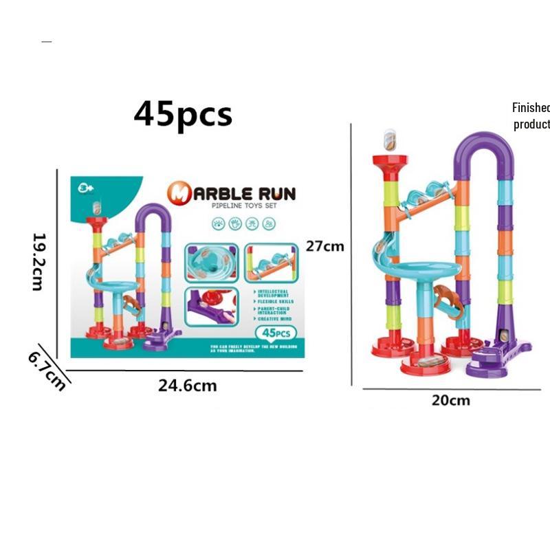 Versatile Interlocking Slide Blocks: 3D Marble Run Ejection Pipe Maze Toys